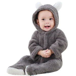 Baby Rompers Newborn Baby Girl Clothes Set Cute 3D Bear Ear Jumpsuit Baby Boy Clothes Set Rompers Warm Baby Clothing Set