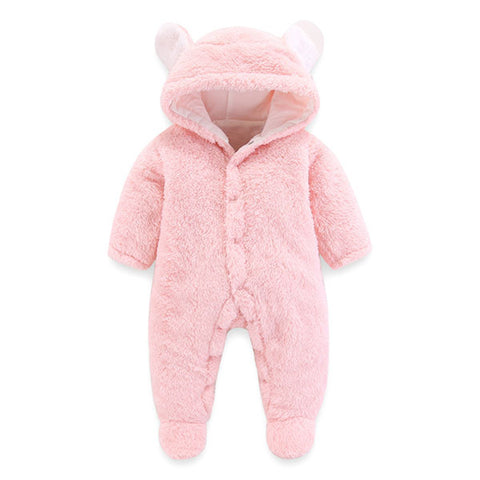 Baby Rompers Newborn Baby Girl Clothes Set Cute 3D Bear Ear Jumpsuit Baby Boy Clothes Set Rompers Warm Baby Clothing Set