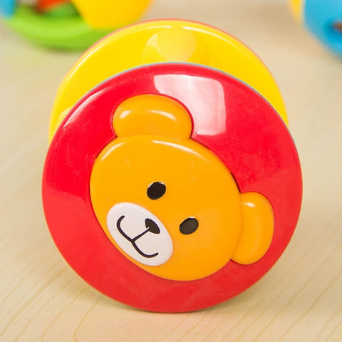 Soft Rubber Juguetes Bebe Cartoon Bee Hand Knocking Rattle Dumbbell Early Educational Toy For Kid Hand Bell Baby Toy 0-12 Months