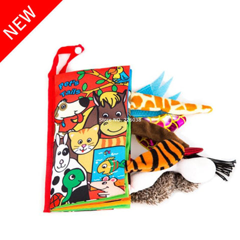 Baby Toys Infant Baby Book Early Development Cloth Books For Kids Learning Education Activity Books Animal Tails Dinosaur SZ04