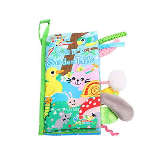 Baby Toys Infant Baby Book Early Development Cloth Books For Kids Learning Education Activity Books Animal Tails Dinosaur SZ04