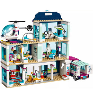 Friends City Heartlake Hospital Ambulance Block Set Princess Undersea Palace Compatible with Legoinglys Friends Girls Toys