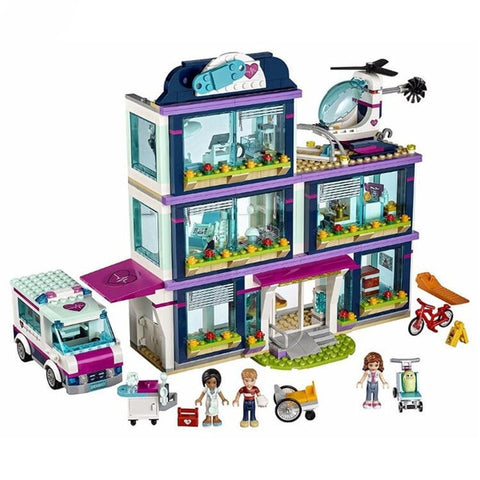 Friends City Heartlake Hospital Ambulance Block Set Princess Undersea Palace Compatible with Legoinglys Friends Girls Toys