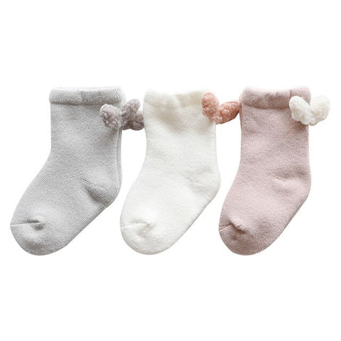 3 Pairs Winter New Baby Socks For Girls Boys Warm Thick Infant Cotton Socks Newborn Slipper Shoes Boots Clothing Accessories