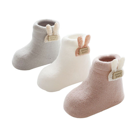 3 Pairs Winter New Baby Socks For Girls Boys Warm Thick Infant Cotton Socks Newborn Slipper Shoes Boots Clothing Accessories