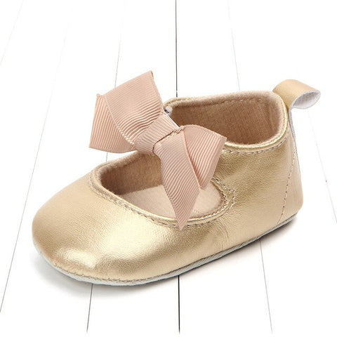 CYSINCOS Baby Girls Anti-slip First Walkers Cute Solid Bow Shoes Christening Baptism Shoes Clothing Accessory Infant Moccasins