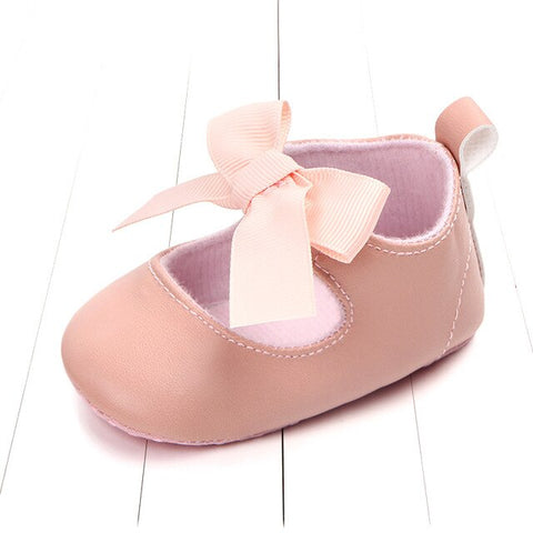 CYSINCOS Baby Girls Anti-slip First Walkers Cute Solid Bow Shoes Christening Baptism Shoes Clothing Accessory Infant Moccasins