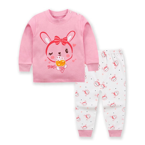 Children Clothing Sets 2019 Autumn Winter 2pcs Set Christmas Outfits 0-6 Year Kids Clothes Toddler Baby Girls Boys Cartoon Sets