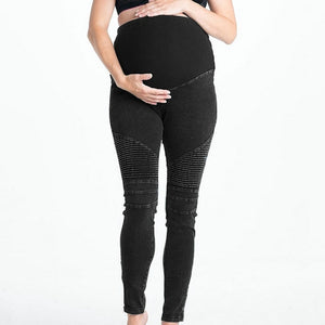 High Waist Clothes For Pregnant Women Zipper Maternity Pants Capris Clothing Soft Pregnancy Black Brown Skinny Leggings Trousers