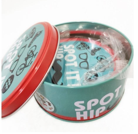spot it  and dobble card game table