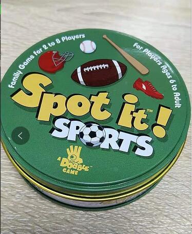 spot it  and dobble card game table