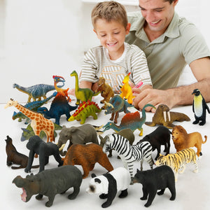 New Soft Rubber Animal Figure Education Toys for Kids 12 Kinds Simulation Dinosaur Insect Action Figures Children Toys