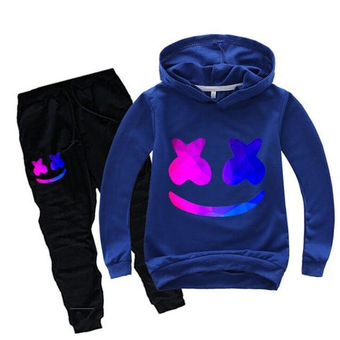 Kids Tracksuit Boys Clothes Set DJ Music Hoodies and Pants Teenage Sportwear Clothing Battle Royale Sport Suit for Girl Autumn