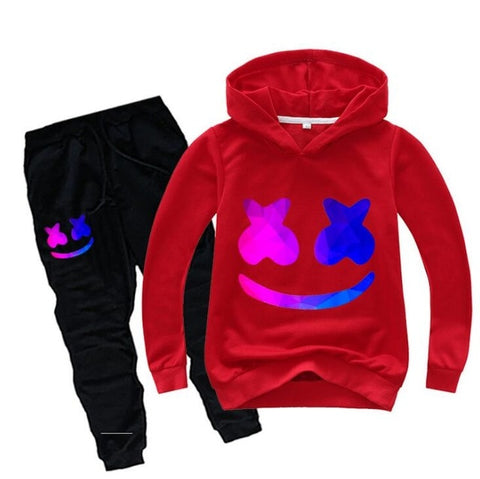 Kids Tracksuit Boys Clothes Set DJ Music Hoodies and Pants Teenage Sportwear Clothing Battle Royale Sport Suit for Girl Autumn