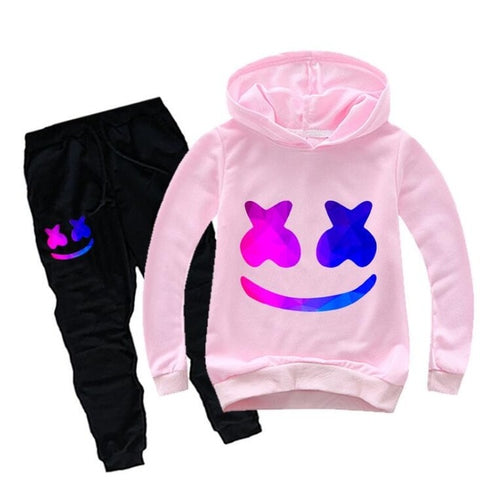 Kids Tracksuit Boys Clothes Set DJ Music Hoodies and Pants Teenage Sportwear Clothing Battle Royale Sport Suit for Girl Autumn