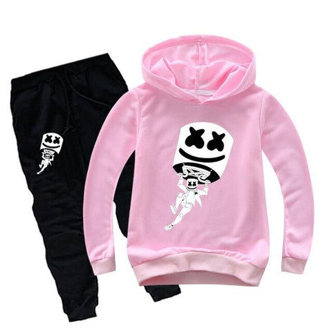 Kids Tracksuit Boys Clothes Set DJ Music Hoodies and Pants Teenage Sportwear Clothing Battle Royale Sport Suit for Girl Autumn