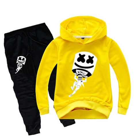 Kids Tracksuit Boys Clothes Set DJ Music Hoodies and Pants Teenage Sportwear Clothing Battle Royale Sport Suit for Girl Autumn