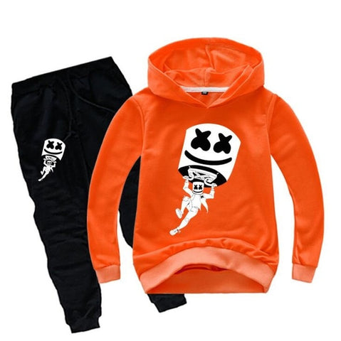 Kids Tracksuit Boys Clothes Set DJ Music Hoodies and Pants Teenage Sportwear Clothing Battle Royale Sport Suit for Girl Autumn