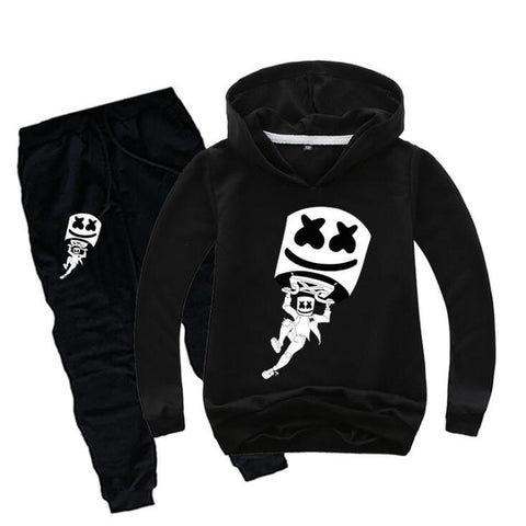 Kids Tracksuit Boys Clothes Set DJ Music Hoodies and Pants Teenage Sportwear Clothing Battle Royale Sport Suit for Girl Autumn