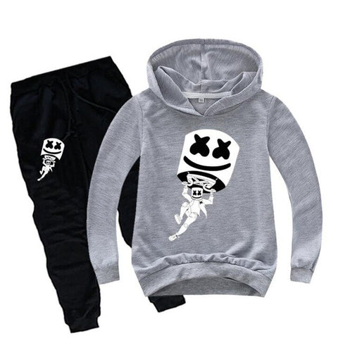 Kids Tracksuit Boys Clothes Set DJ Music Hoodies and Pants Teenage Sportwear Clothing Battle Royale Sport Suit for Girl Autumn