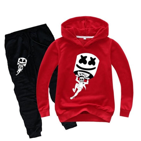 Kids Tracksuit Boys Clothes Set DJ Music Hoodies and Pants Teenage Sportwear Clothing Battle Royale Sport Suit for Girl Autumn