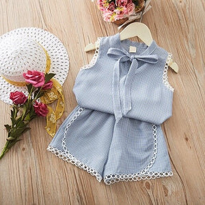 Summer 2019 Kids Clothes Girls clothes Girls Sets Girls Clothing Sets 2pcs T-shirt Tops Shorts Kids Suit children clothing