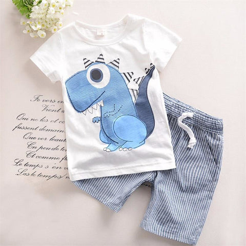 Hot Sale Boys Clothing Children Summer Boys Clothes Cartoon Kids Boy Clothing Set T-shit+Pants Cotton