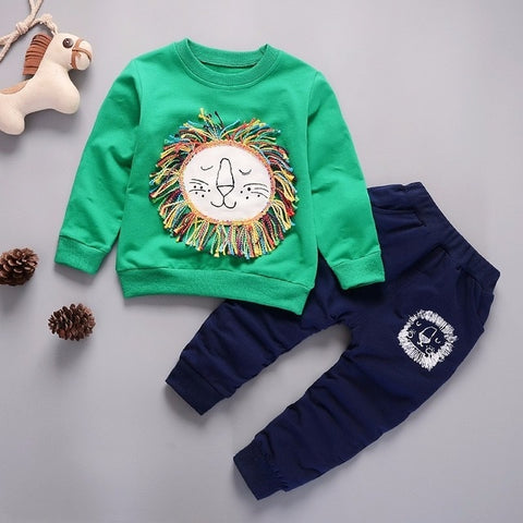 New Spring Autumn Children Clothing Boys Cartoon Casual Sports T-shirt Pants 2pcs/Set Infant Outfit Kids Clothes Suit Tracksuits