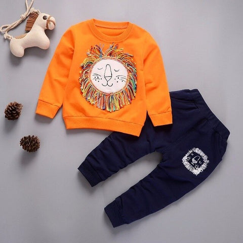 New Spring Autumn Children Clothing Boys Cartoon Casual Sports T-shirt Pants 2pcs/Set Infant Outfit Kids Clothes Suit Tracksuits