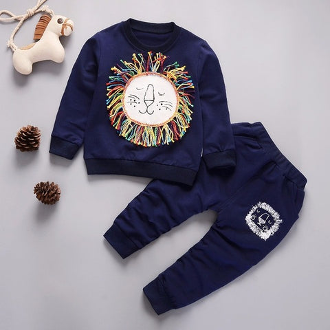 New Spring Autumn Children Clothing Boys Cartoon Casual Sports T-shirt Pants 2pcs/Set Infant Outfit Kids Clothes Suit Tracksuits