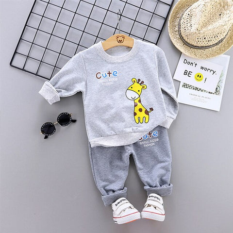 New Spring Autumn Children Clothing Boys Cartoon Casual Sports T-shirt Pants 2pcs/Set Infant Outfit Kids Clothes Suit Tracksuits