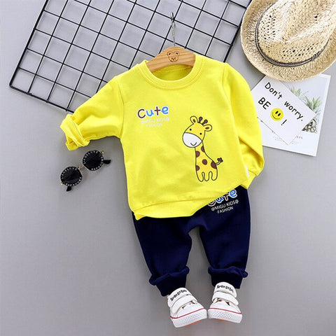 New Spring Autumn Children Clothing Boys Cartoon Casual Sports T-shirt Pants 2pcs/Set Infant Outfit Kids Clothes Suit Tracksuits