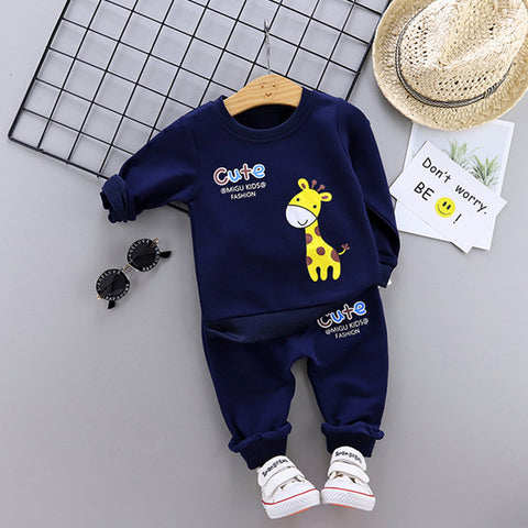 New Spring Autumn Children Clothing Boys Cartoon Casual Sports T-shirt Pants 2pcs/Set Infant Outfit Kids Clothes Suit Tracksuits