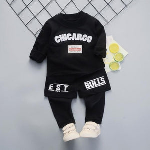 2019 New Spring Baby Boys Tracksuit Kids Long Sleeve Leisure letters Top Pants 2pcs Children Clothing Infant Sets Sport Suits