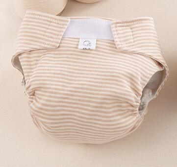 Color Cotton Nappy Baby Organic Cloth Diapers Prevent Side Leakage Breathable Diaper Pants Stripe