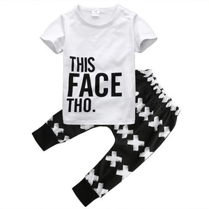 Kid Clothing Sets Toddler Kids Baby boy Summer Outfits Sports Clothes Letter T-shirt Tops+Harem Pants 2pcs Set