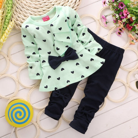 New spring & autumn girls clothes sets T-shirt+ Pants 2pcs/set full sleeve clothing children active suits cotton kids wear.