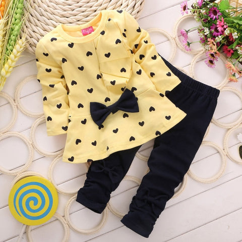 New spring & autumn girls clothes sets T-shirt+ Pants 2pcs/set full sleeve clothing children active suits cotton kids wear.