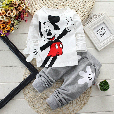 Baby Boy Clothes 2018 Fall Cute Long Sleeved T-shirt Tops + Pants 2PCS Outfit Children Infant Clothing Kids Bebes Jogging Suits