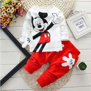 Baby Boy Clothes 2018 Fall Cute Long Sleeved T-shirt Tops + Pants 2PCS Outfit Children Infant Clothing Kids Bebes Jogging Suits