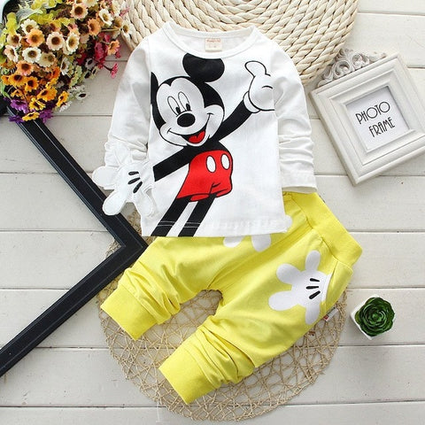 Baby Boy Clothes 2018 Fall Cute Long Sleeved T-shirt Tops + Pants 2PCS Outfit Children Infant Clothing Kids Bebes Jogging Suits