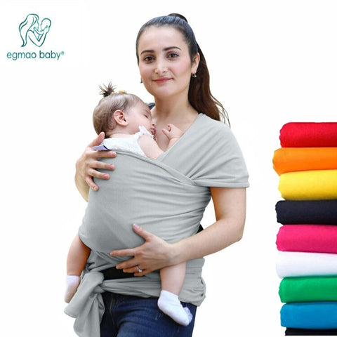 EGMAO Comfortable Fashion Infant Sling Soft Natural Wrap Baby Carrier Backpack 0-3 Yrs Breathable Cotton Hipseat Nursing Cover