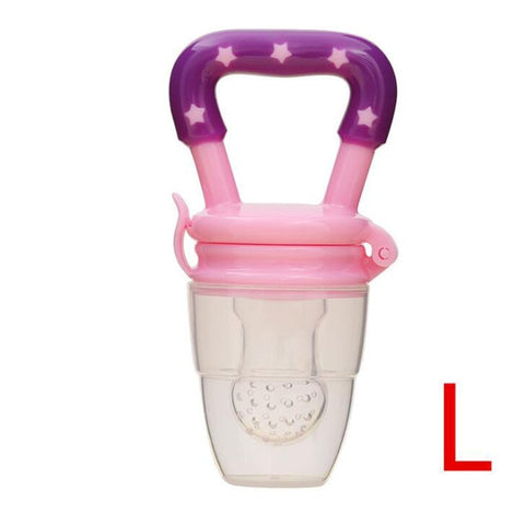 Baby Toys Portable Infant Fruit Nipple Bite Silicone Safety Feeder Pacifier Toys Teethers for 3+ month baby toddler