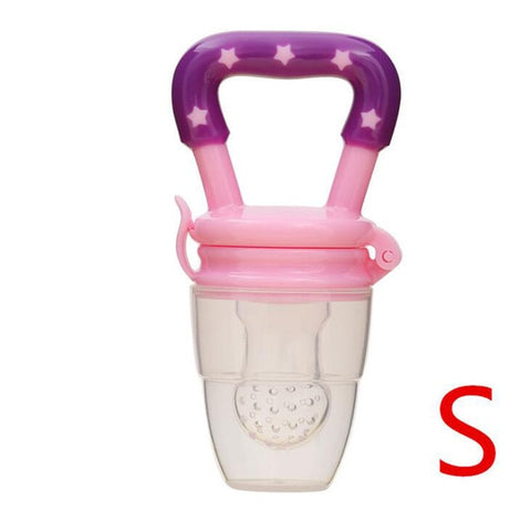 Baby Toys Portable Infant Fruit Nipple Bite Silicone Safety Feeder Pacifier Toys Teethers for 3+ month baby toddler