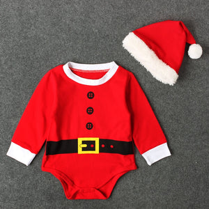 Fashion New Cute Christmas Clothing 2017 Kids Boy and Girls Baby Christmas Rompers Santa Claus Costumes Overalls For Newborn Set