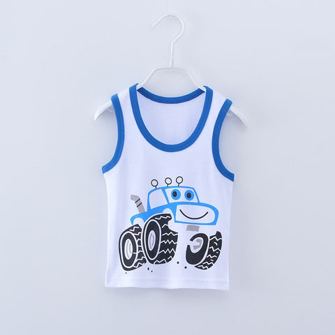 Summer Cute Cartoon 2PCS Kids Baby Boys Girls Floral Vest Top Shorts Pants Set Clothes Children Pajamas Girls Clothing Sets DS9