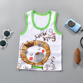 Summer Cute Cartoon 2PCS Kids Baby Boys Girls Floral Vest Top Shorts Pants Set Clothes Children Pajamas Girls Clothing Sets DS9