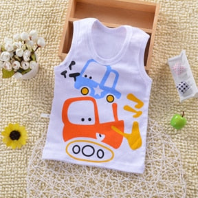 Summer Cute Cartoon 2PCS Kids Baby Boys Girls Floral Vest Top Shorts Pants Set Clothes Children Pajamas Girls Clothing Sets DS9