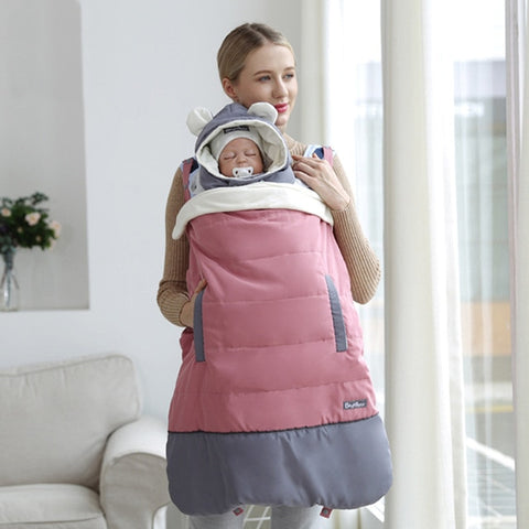 Warm Baby Carrier Cloak Mantle Cover Winter Kangaroo Infant Windproof Strap Hug Quilt For Waist Stool Stroller Accessories