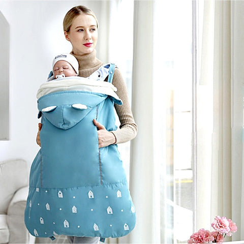 Warm Baby Carrier Cloak Mantle Cover Winter Kangaroo Infant Windproof Strap Hug Quilt For Waist Stool Stroller Accessories